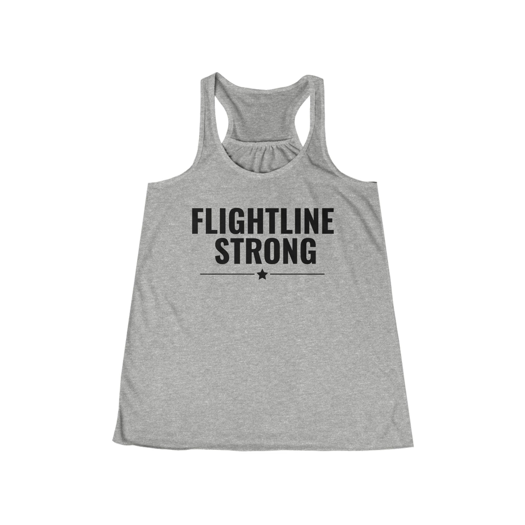Flightline Strong Women’s Racerback Tank Top — Military/Aviation Support Tank