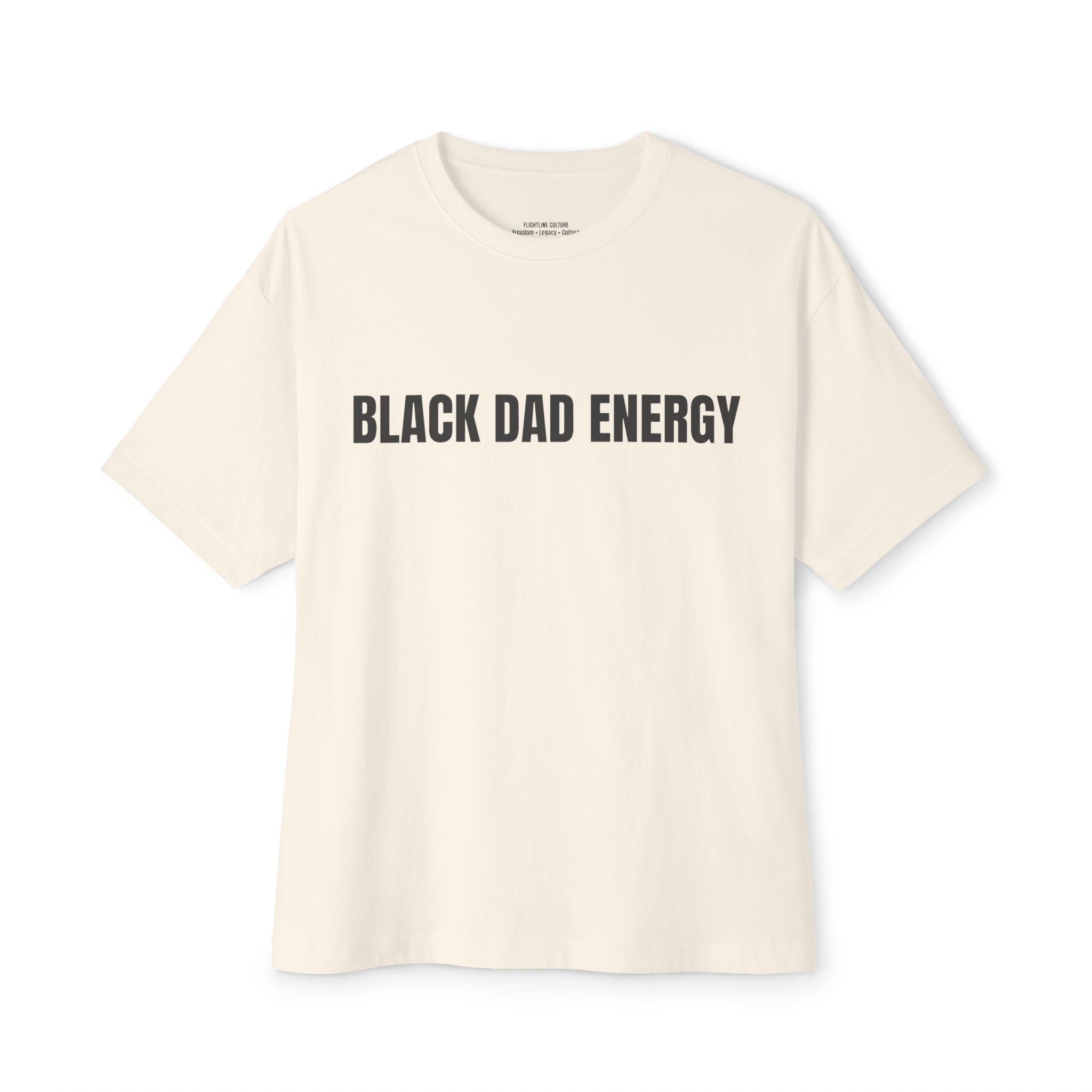 Black Dad Energy Tee — "Protector Provider Present" Oversized Shirt