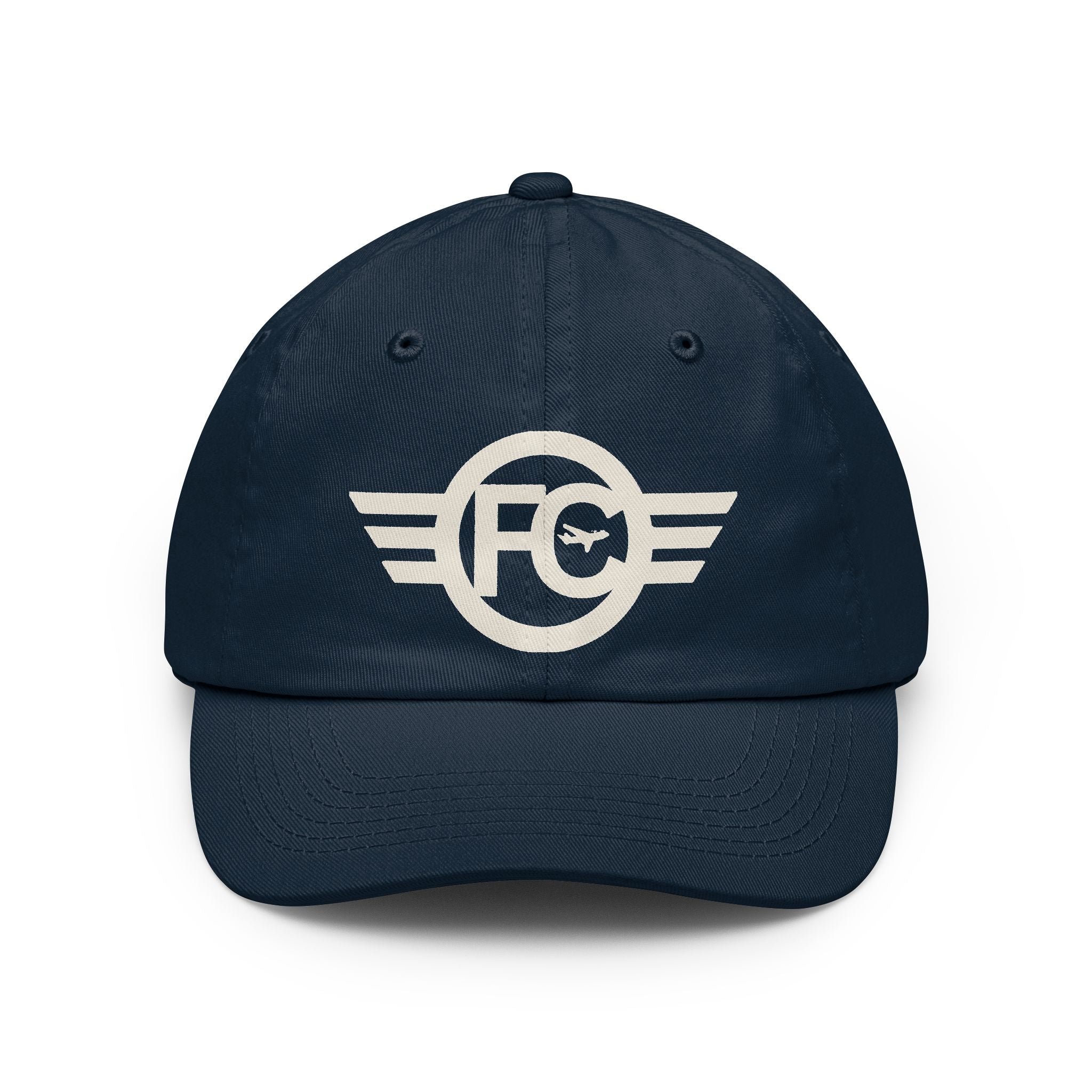 Vintage Wing Embroidered Hat — Classic Cotton Baseball Cap