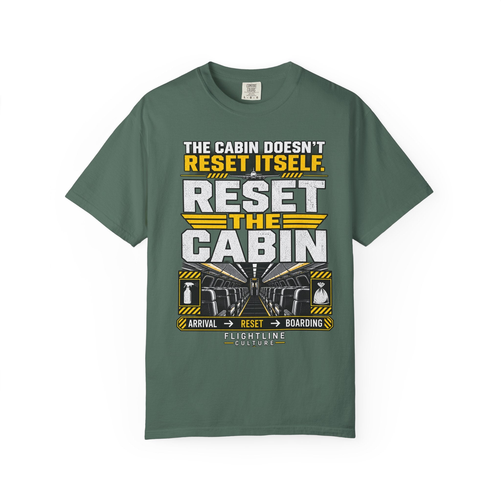 Reset the Cabin | Aviation Cabin Crew T-Shirt