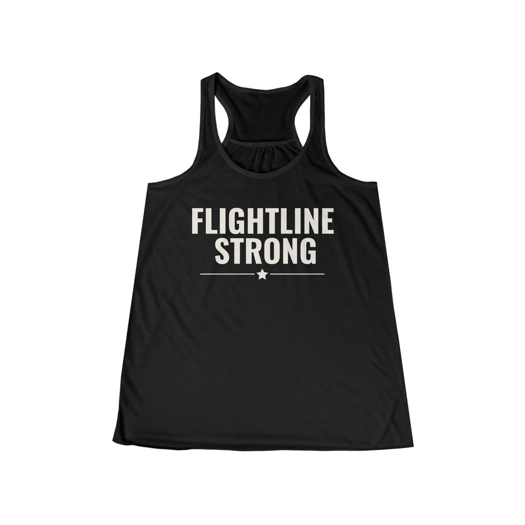 Flightline Strong Women’s Racerback Tank Top — Military/Aviation Support Tank