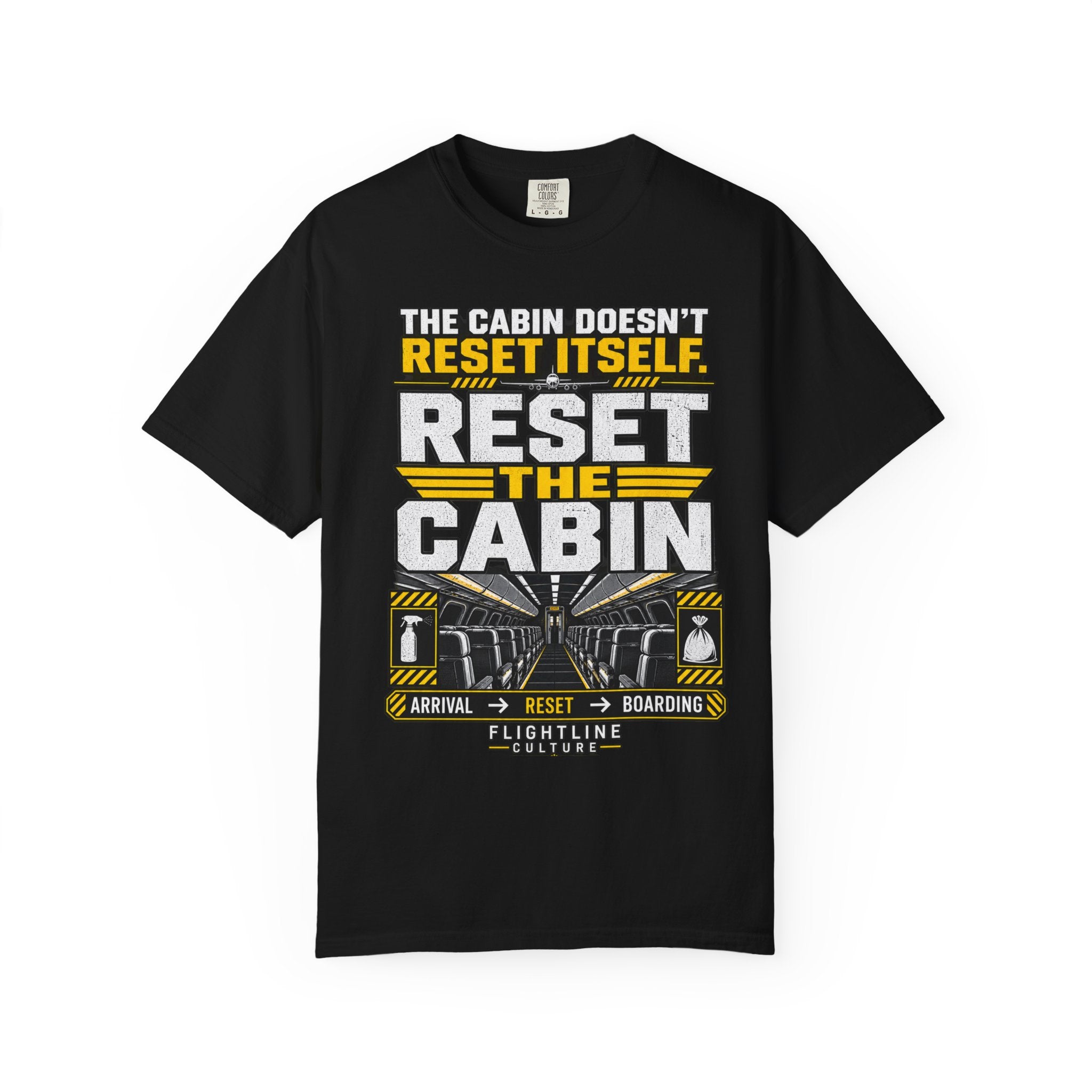 Reset the Cabin | Aviation Cabin Crew T-Shirt